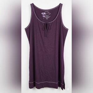 Avenue Body Bamboo Soft Sleep Tank Top 26/28 Plus Size Purple Lounge